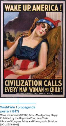 A propaganda poster during World War I.