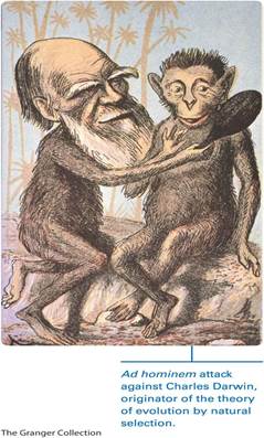 A caricature shows Charles Darwin depicted as a monkey. 