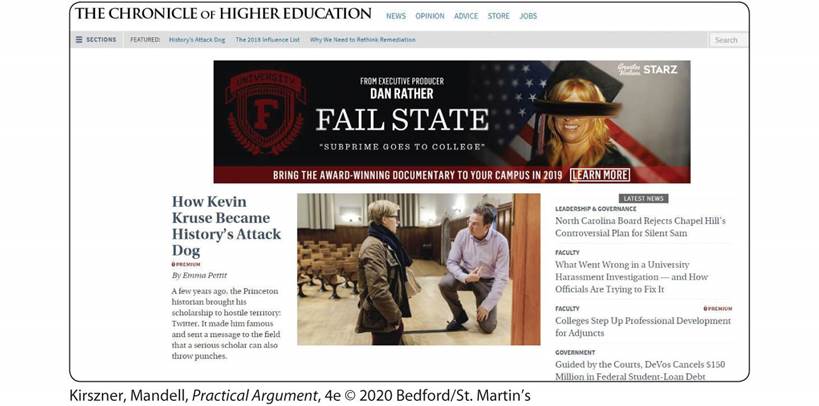 A screenshot of the home page of The Chronicle of Higher Education website.